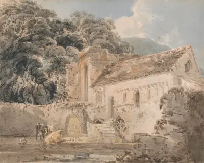 Valle Crucis Abbey, Denbighshire, Thomas Girtin