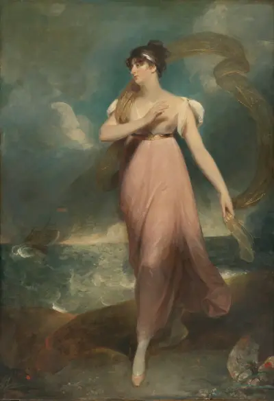 Porträt einer Frau als Miranda, vermutlich Miss Gibbon von Sir Thomas Lawrence