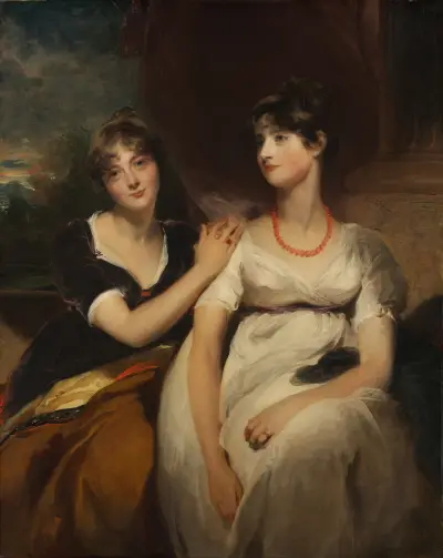 Portrait of Charlotte and Sarah Carteret-Hardy av Sir Thomas Lawrence