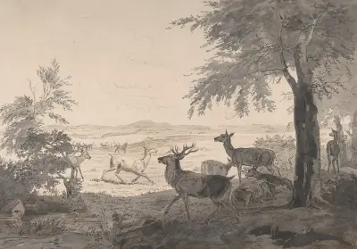 View of Dyrehaven av Johan Thomas Lundbye