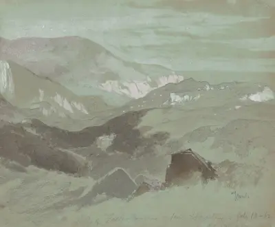 Cliffs of Ecclesbourne Near Hastings av Thomas Moran