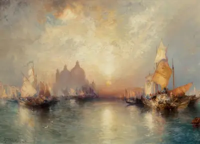 Entrance to the Grand Canal, Venice, Thomas Moran