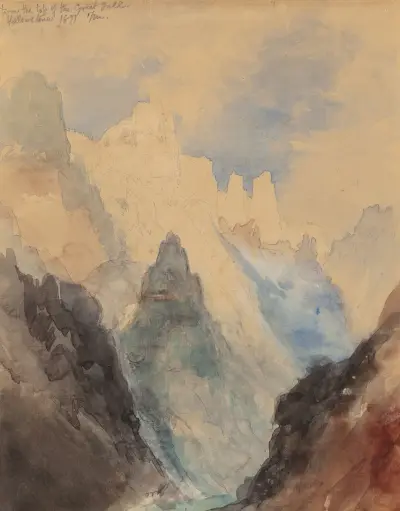 Från toppen av Great Fall, Yellowstone av Thomas Moran