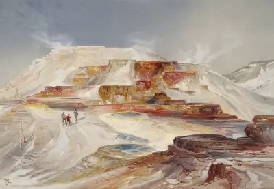 Hot Springs of Gardiner’s River, Yellowstone, Thomas Moran