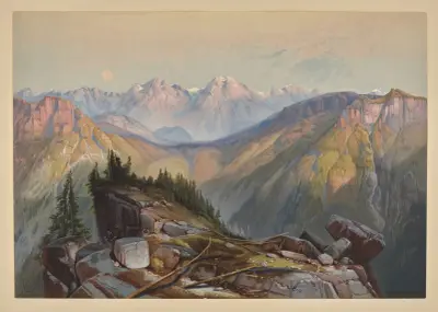 Lower Yellowstone Range von Thomas Moran