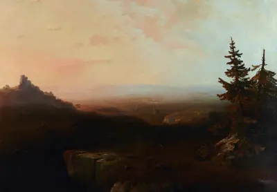 Mountain Scene av Thomas Moran