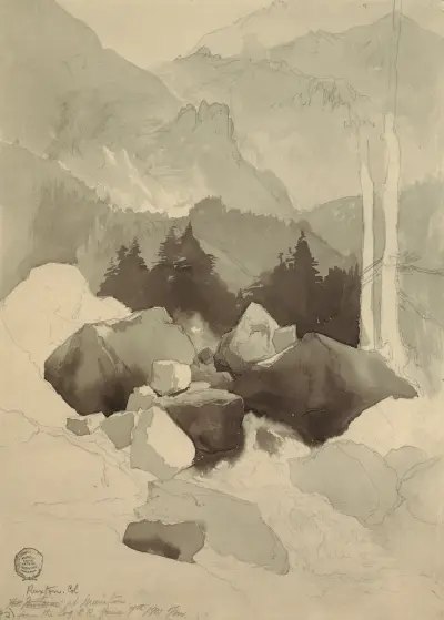 Study, Ruxton, Colorado, Thomas Moran