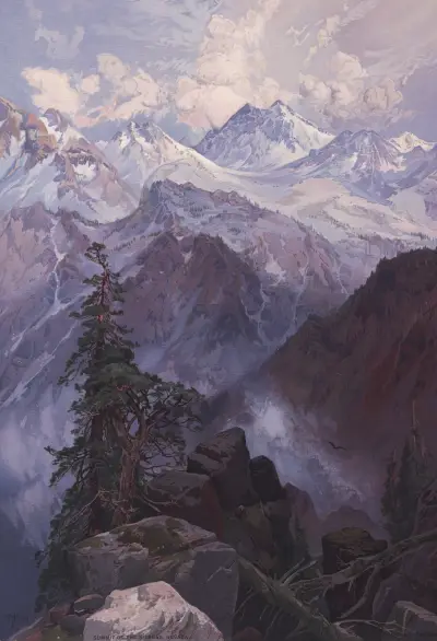 Summit of the Sierras, Nevada, Thomas Moran