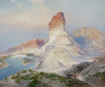 The Castle Rock, Green River, Wyoming (Indian Summer. Green River. Wyoming) von Thomas Moran