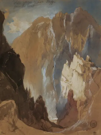 Toltec Gorge and Eva Cliff from the West, Colorado von Thomas Moran