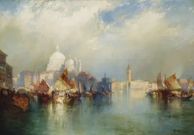 Venetianskt motiv av Thomas Moran