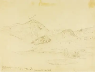 Yellowstone Park, Mammoth Hot Springs av Thomas Moran
