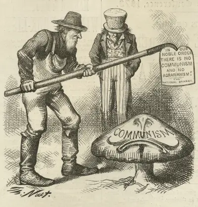 A foreign and poisonous weed av Thomas Nast
