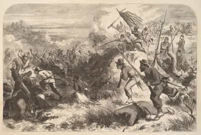 Ett negerregemente i strid av Thomas Nast