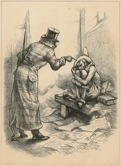 Ett nyårshälsning av Thomas Nast