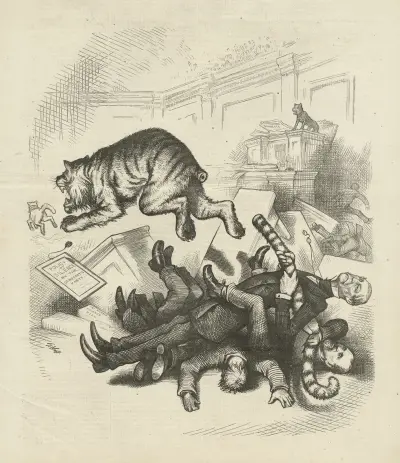 Amnesty, or the end of the peaceful (Democratic) tiger av Thomas Nast