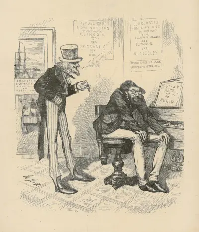 Carl is ‘disgusted with American politics’ av Thomas Nast