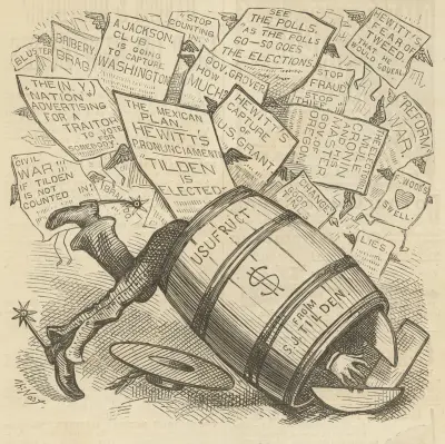 Cronin ‘organized himself’ Sketched from descriptions of newspaper reporters av Thomas Nast