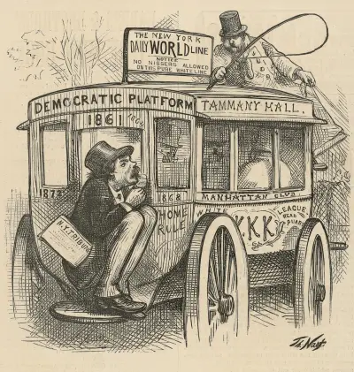 Cut behind! (All the world’s a stage) av Thomas Nast