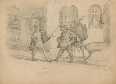 Rysunek ilustrujący „Wieczór Trzech Króli”, Thomas Nast