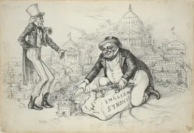 Engelska syndikatet (brittiskt guld) av Thomas Nast