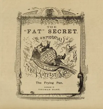 Evening Post, p. 8; The frying pan av Thomas Nast