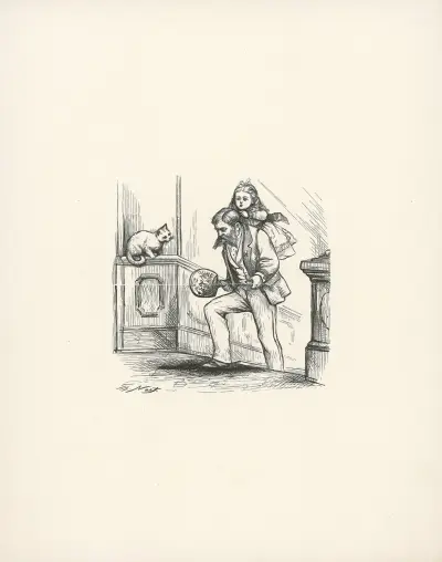 Far bär dotter på axlarna av Thomas Nast