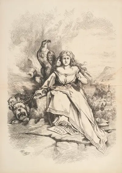 Let us think twice before we let loose the dogs of war av Thomas Nast
