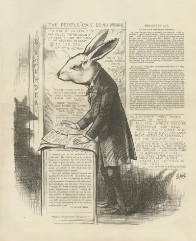 Manhood and honor should have hare hearts av Thomas Nast