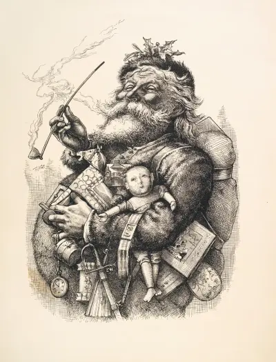 Glada gamle jultomten av Thomas Nast
