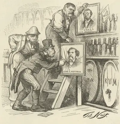 Nu går vi upp, upp, och nu går vi ner, ner av Thomas Nast