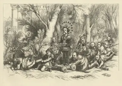 On to Washington!. av Thomas Nast
