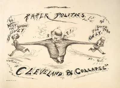 Paper politics. ‘Cleveland & collapse’ av Thomas Nast