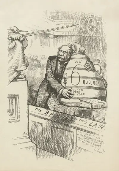 Princip-als, not men — a lawyer pleading for his ‘client’. av Thomas Nast