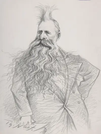 Senator Dolph of Oregon (Joseph Norman Dolph) av Thomas Nast