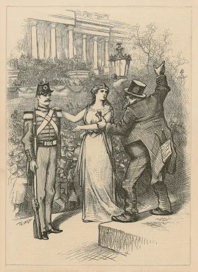 The citizen soldier at the inauguration of General Garfield av Thomas Nast