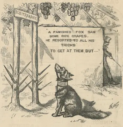 The fox and the grapes von Thomas Nast