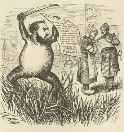 Grodan som ville gå i kamp, vare sig hans mor ville det eller ej. av Thomas Nast