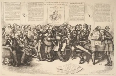 The key-note of the campaign av Thomas Nast