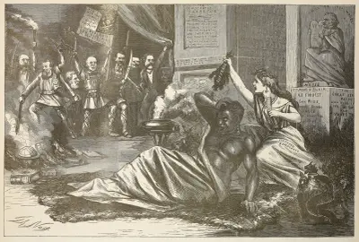 Den moderna Simson av Thomas Nast