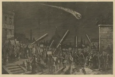 Den nya kometen – ett fenomen nu synligt i alla delar av USA av Thomas Nast