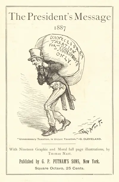 Presidentens budskap 1887; Onödig beskattning enbart till monopolisternas fromma av Thomas Nast
