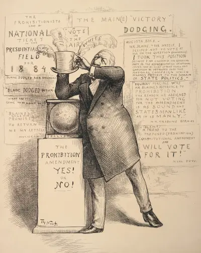Förbudsamendmentet, Ja! eller Nej! av Thomas Nast