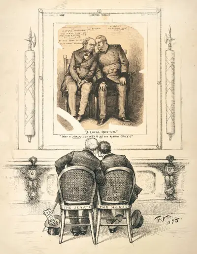Den preussiska spridningsörnen — mycket svart av Thomas Nast
