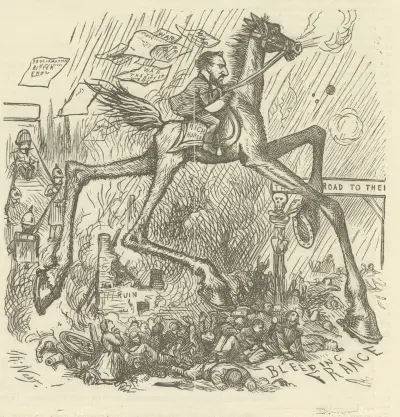 The situation at Paris. General Carnage on his high horse av Thomas Nast