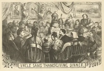 Uncle Sams thanksgiving-middag av Thomas Nast