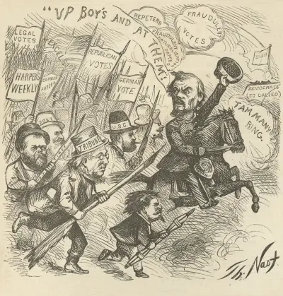 We fights mit sigel av Thomas Nast