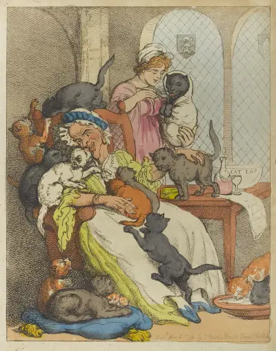 A catamaran or an old maid’s nursery, Thomas Rowlandson