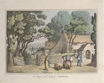 A Cottage in the Dutchy of Cornwall, Thomas Rowlandson