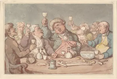 A drinking party, Thomas Rowlandson